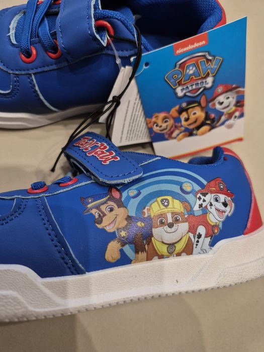 Nowe buty dziecięce psi patrol 28 na rzep niebieskie sportowe z białą