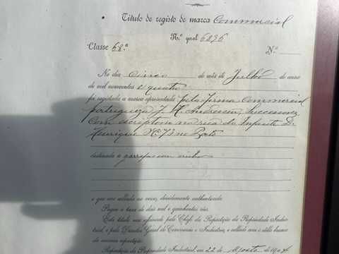 Titulo de registo de marca J.H. Andresen