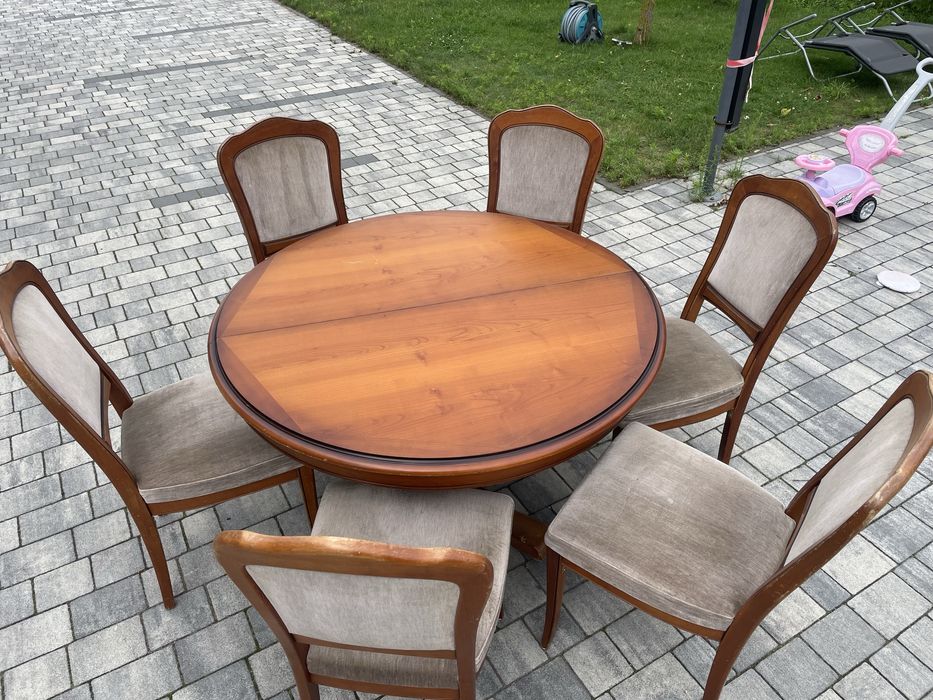 Rozkładany Solidny Stół z krzesłami