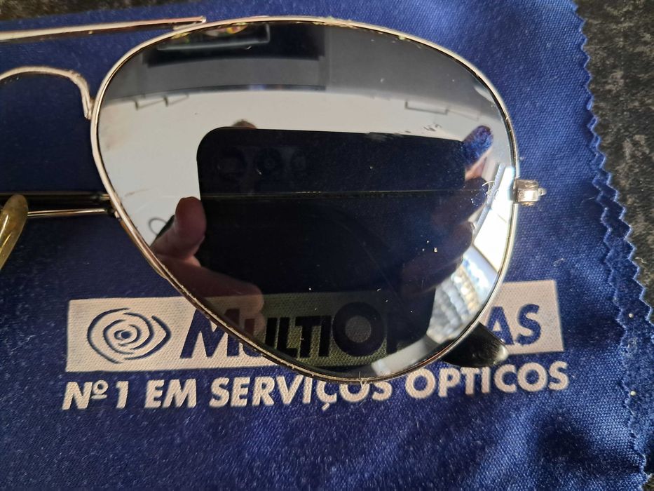 Óculos Ray-Ban Aviator Mirror Prateado RB3025 NOVOS