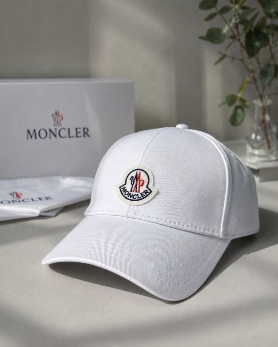 SUPER SALE! Біла брендова кепка Moncler Преміум якість