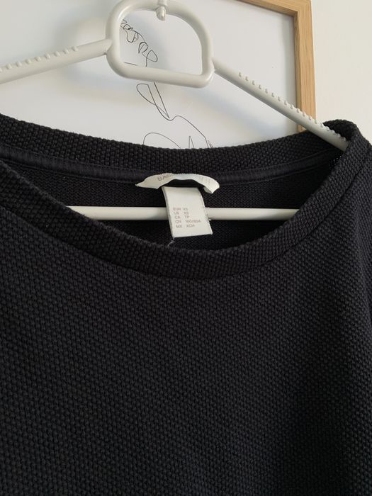 Bluza czarna basic H&M rozmiar XS 100% bawełna