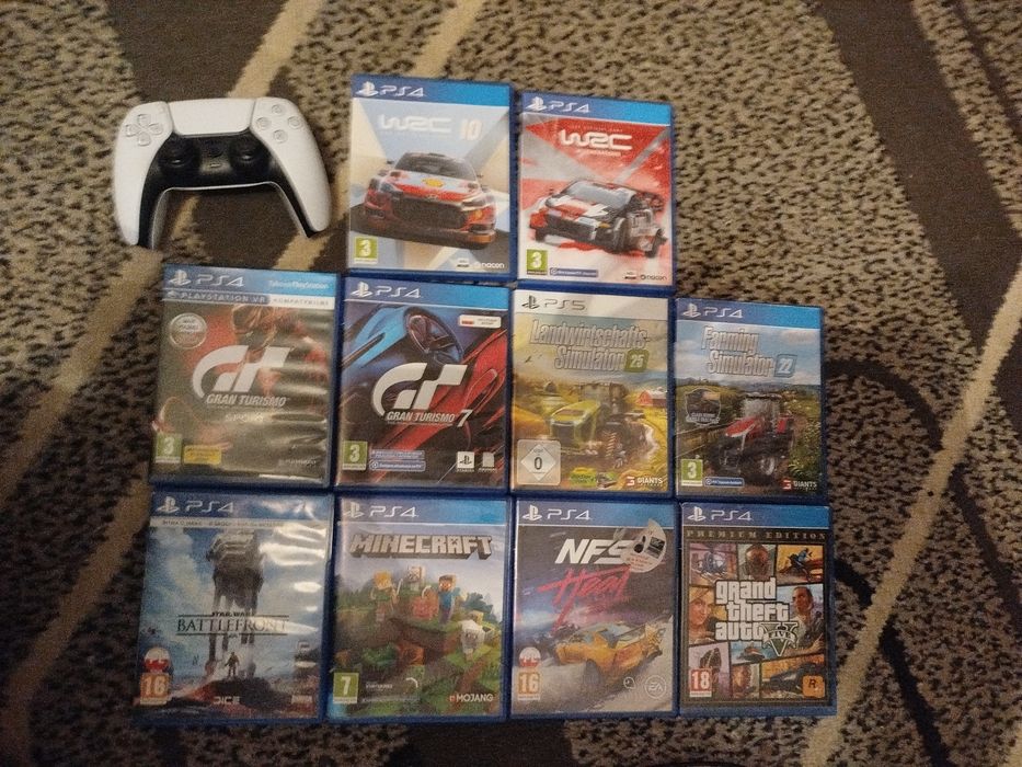 PS5 Slim 1TB z napędem + pad + dysk 2TB + 10 gier – IDEALNY STAN OKAZ