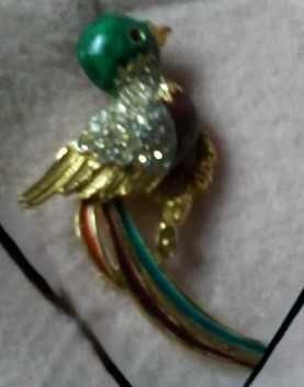 Pregadeira para casaco ou lenços colorido com pedras brilhantes