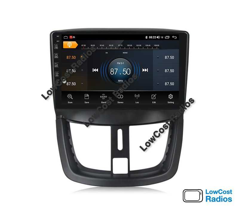 Auto Rádio 9' PEUGEOT 207 | GPS ANDROID Bluetooth USB APPS WIFI | CARPLAY • ANDROID AUTO