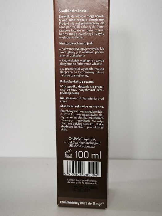 Toner czekoladowy Only Bio - 100ml