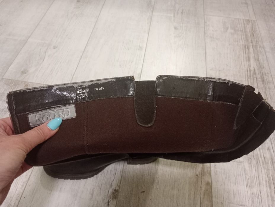 Kozaki skóra brązowe 37