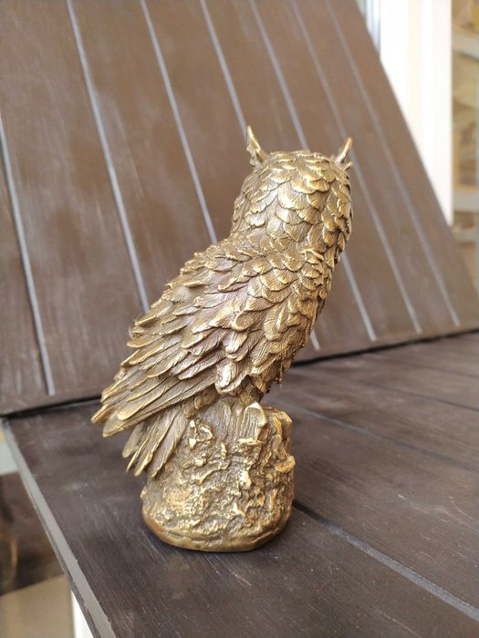 Сова . статуэтка . Бронза бронзовая 17 см