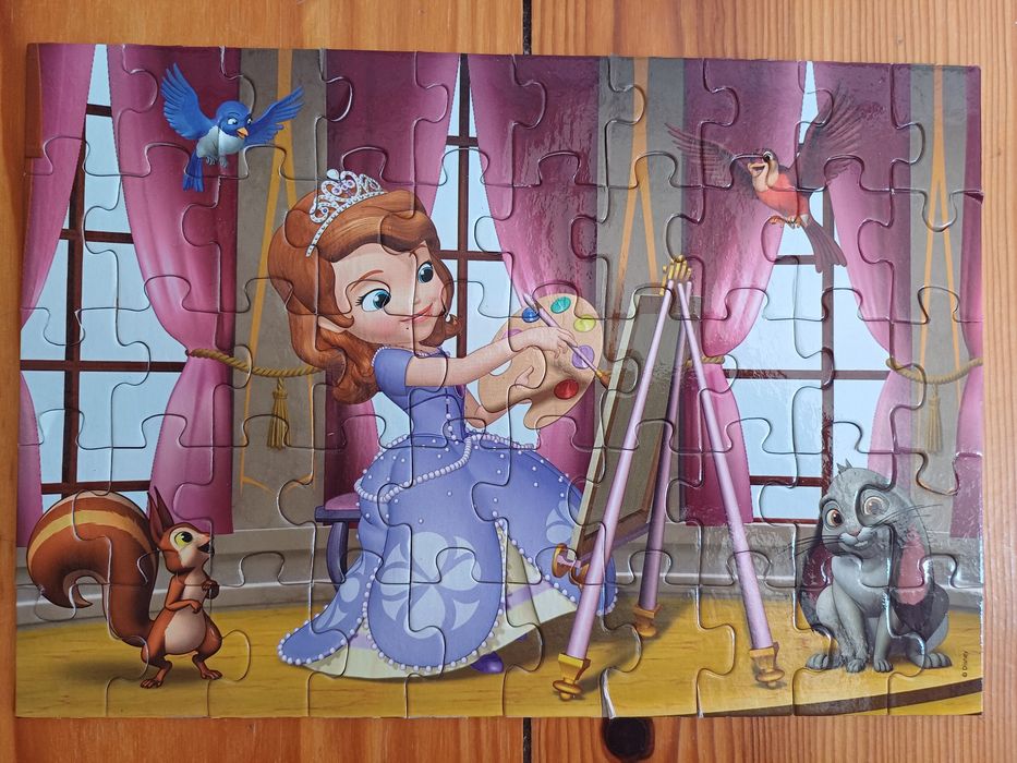 Puzzles de madeira da Princesa Sofia 50 peças64874043125763124