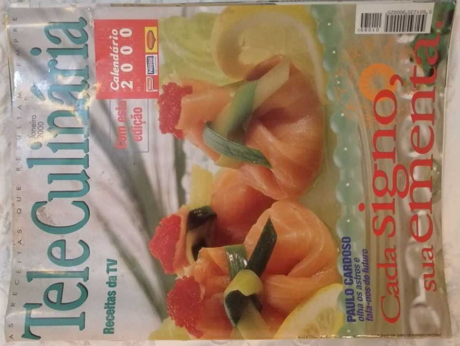 Tele Culinária e Doçaria - 8 revistas com 25 anos - 1998.99 LOTE 6