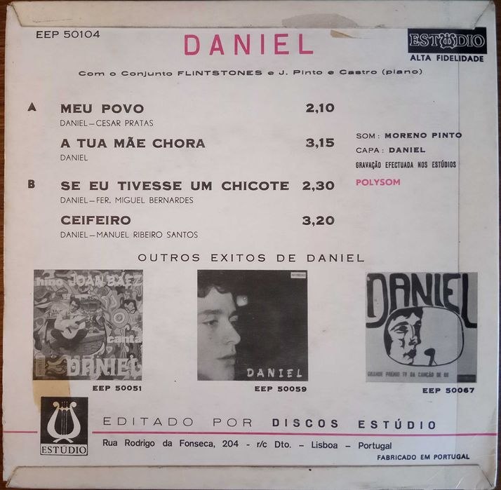 Daniel	- - - - -	Se Eu Tivesse Um Chicote	- - - - -	EP