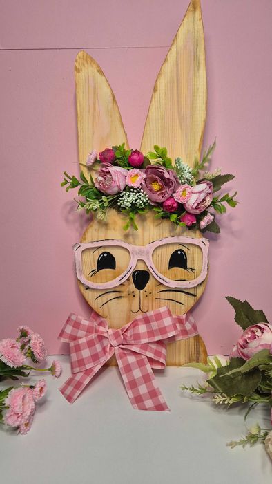 Stroik królik wianek na drzwi