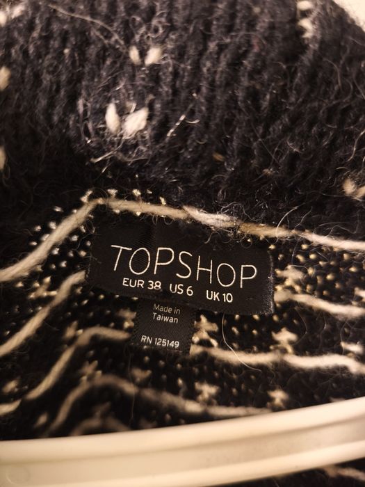 Ciepły gruby  sweter rozpinany z alpaka rozmiar M