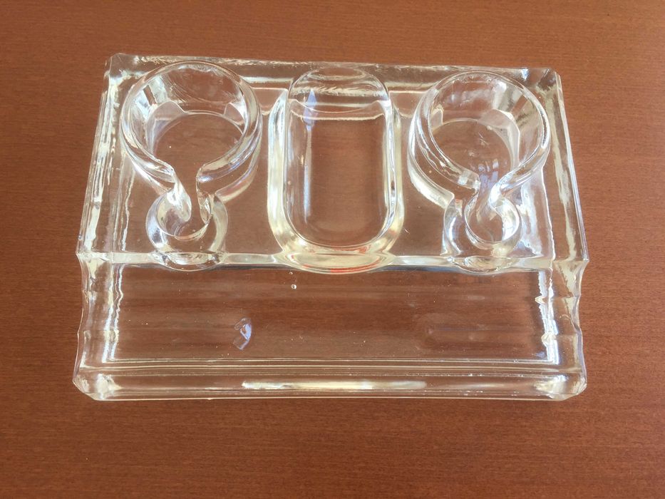 Antique Glass Inkwell