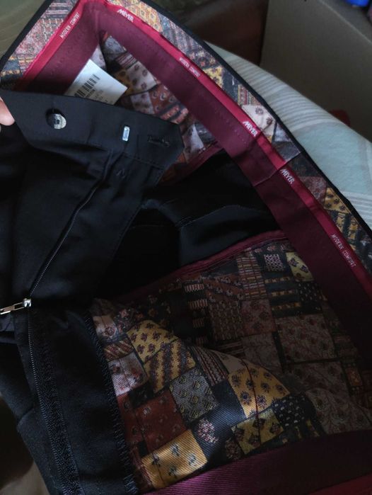 Джинсы брюки Meyer wool mix trousers Germany w36 stretch black.