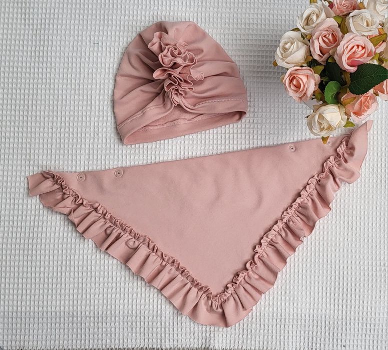 Turban chusta z falbankami