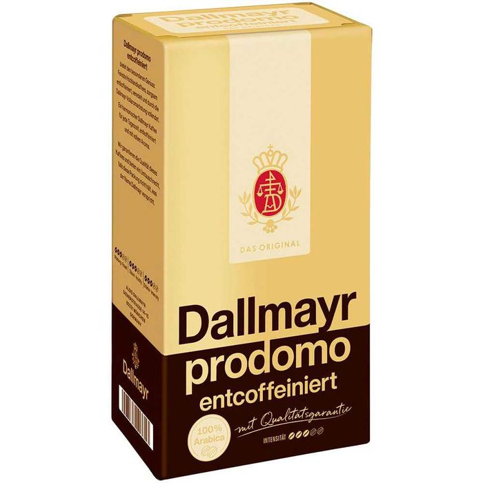 Кава Мелена без Кофеїну Далмаєр / Dallmayr Prodomo Entcoffeiniert Арабіка 500г