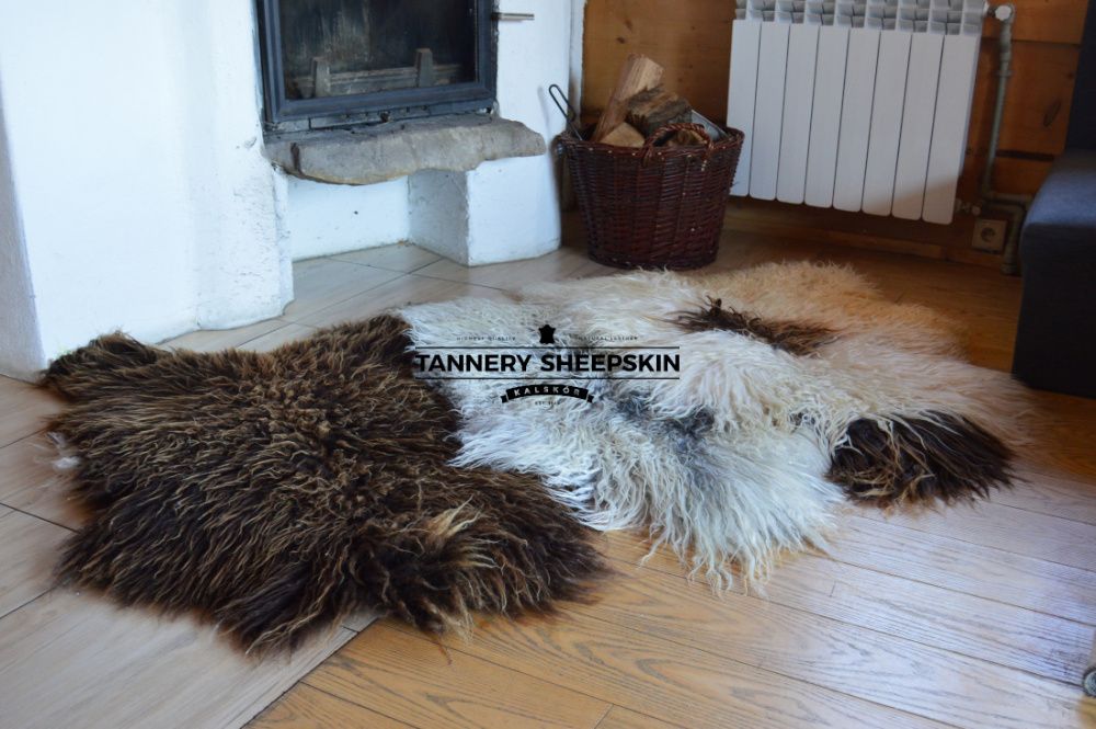 Skóra Owcza Island Naturalne Kolory KRĘCONY WŁOS Skóra Dekoracyjna