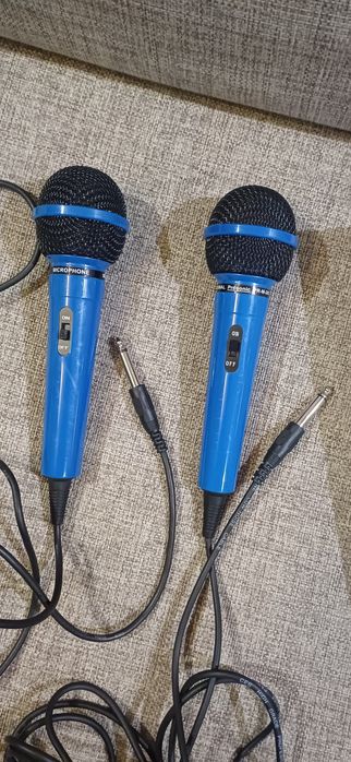 2 x mikrofon  dynamiczny karaoke 3 m kabel