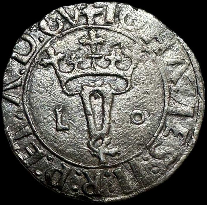 Vintém - Real Branco - D. João II (1481-1495) - Prata - Lisboa (Escassa)