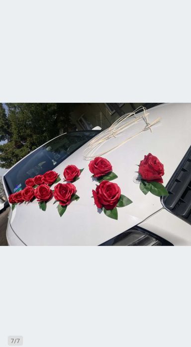 Dekoracje na samochód do ślubu PREMIUM ROSE