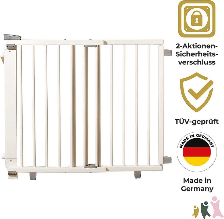 Поворотний барьер бар'єр ворота Geuther Plus, білий, 67 см - 107 см