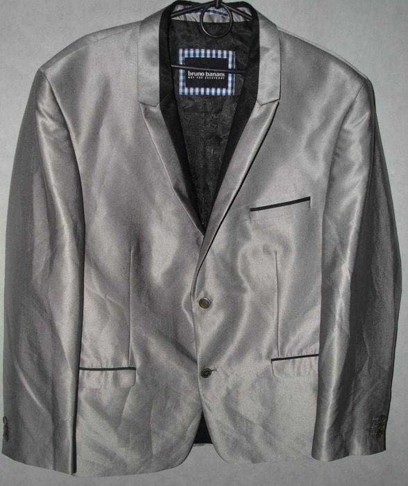 Niezwykle szykowna srebrna marynarka Bruno Banani S 44