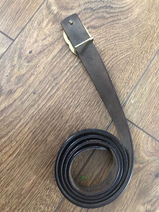 Pasek ze skóry naturalnej z klamrą GG