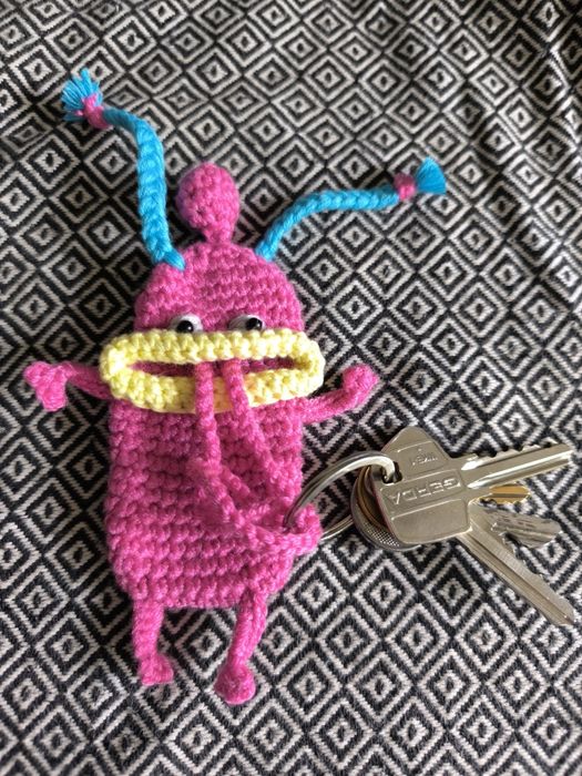 Etui na klucze brelok szydelkowy rękodzieło diy