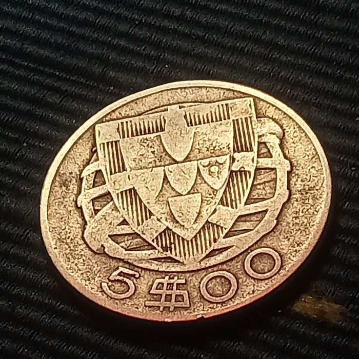 moeda em prata 5.00 escudos  1933