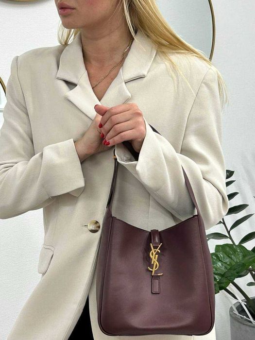 Torebka skórzana burgund bordo YSL ! Premium! Karton+woreczek