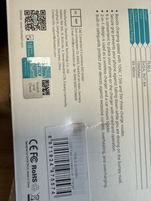 Szybka bezprzewodowa ładowarka samocbldowa