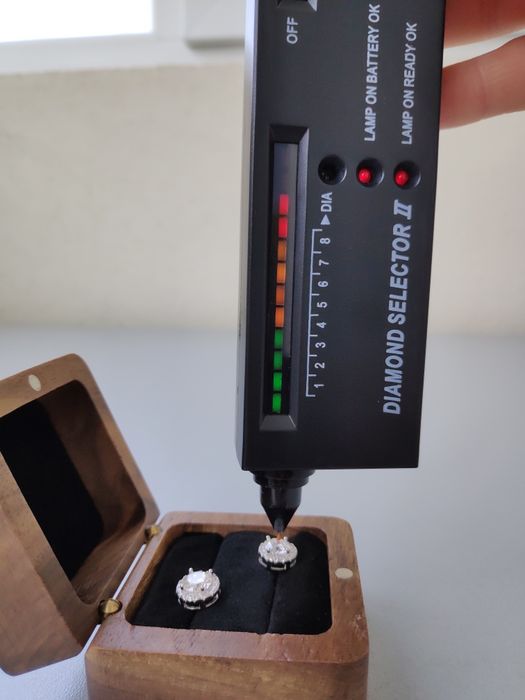 Муасаніт конкурент діамантів 1 карат солітер муассанит сережки пусети