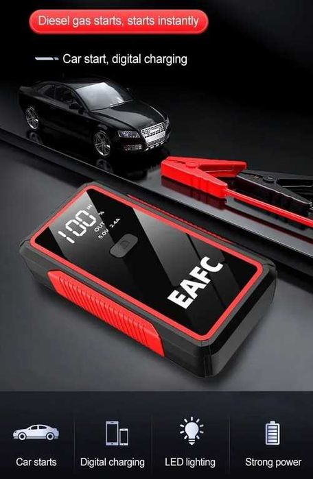 Booster Bateria Auxiliar para carro | 2000A 12V | Luz  | Power Bank