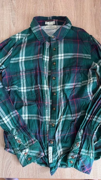 Сорочка зелена в клітинку