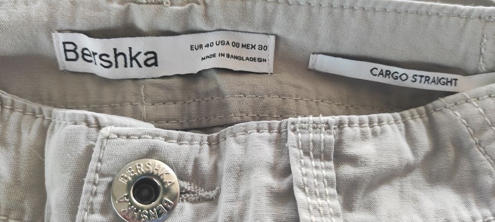 Modne bojówki Cargo Bershka roz 40 / 8 szare jak nowe