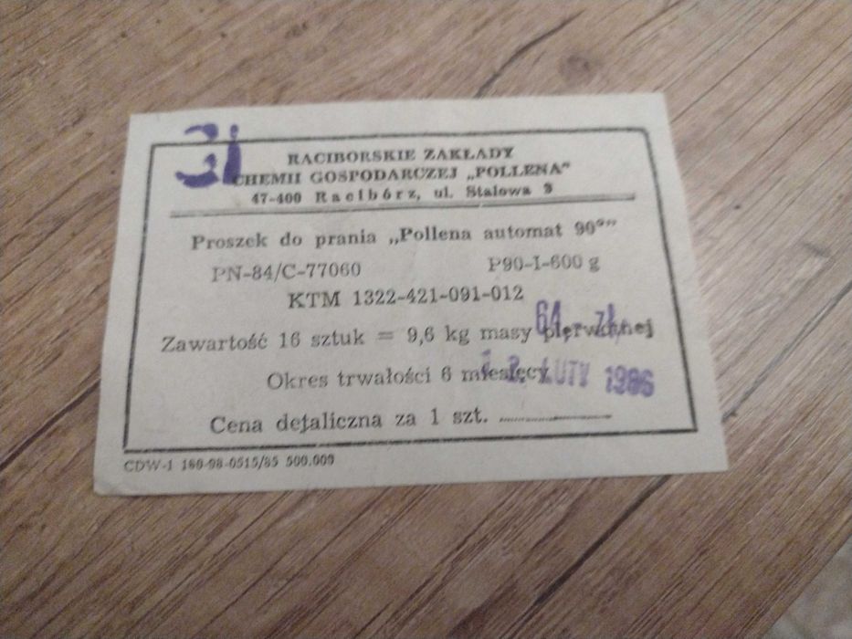 Proszeki do prania POLLENA RADION PRL
