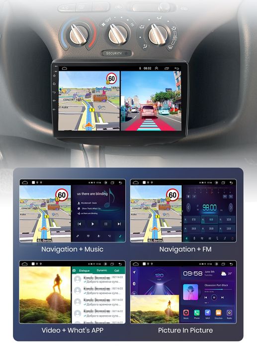 Rádio Android Carplay Toyota Yaris 1999-05 WIFI GPS 2/32GB Novo