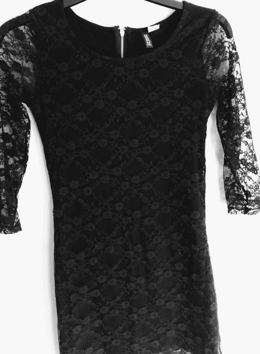 Sukienka z koronki czarna H&M rozmiar S