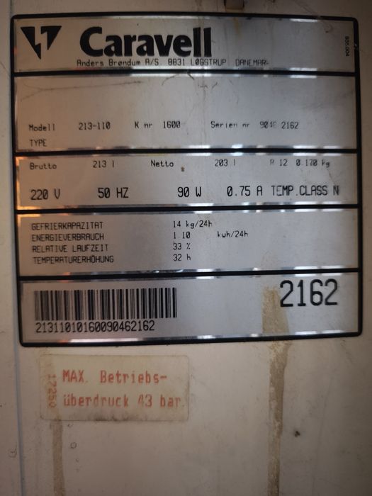 Zamrażarka skrzyniowa Caravell