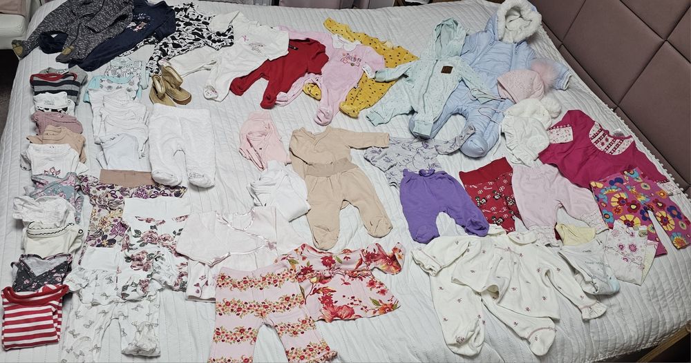 Paka zestaw ubrań dla dziewczynki 62 newborn
