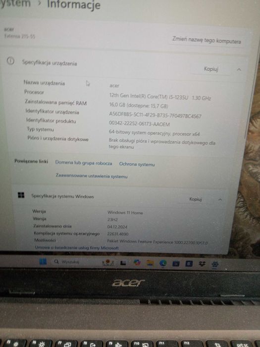 Laptop Acer Extensa 15 i5