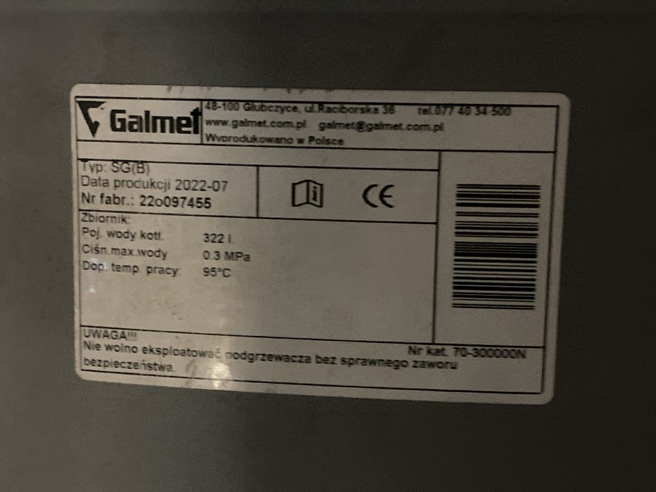 Galmet 300l pomp ciepla