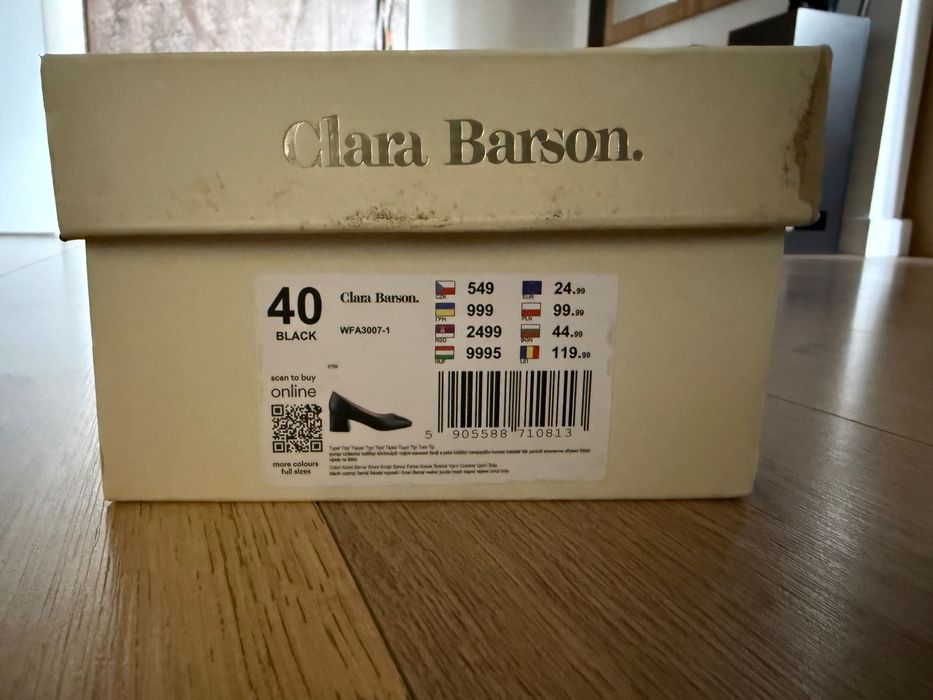 Czółenka czarne Clara barson