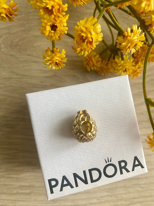 Charms Pandora Ananas srebro pozłacane