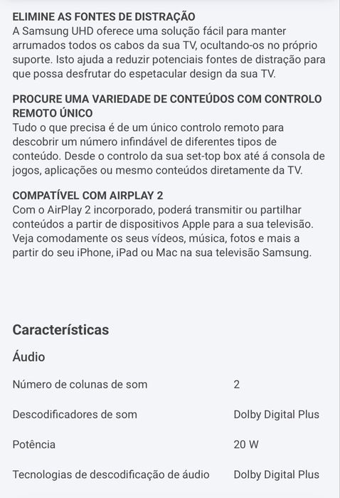 SAMSUNG 43 SMART TV