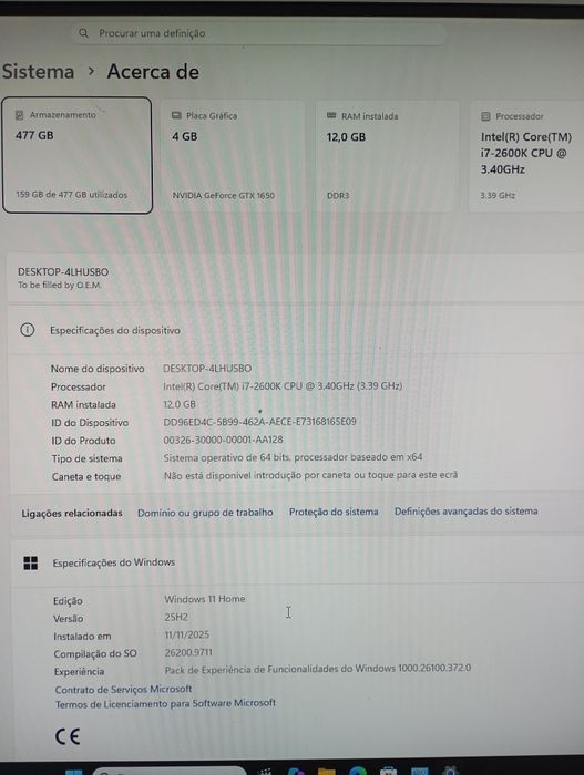 Computador Intel desktop