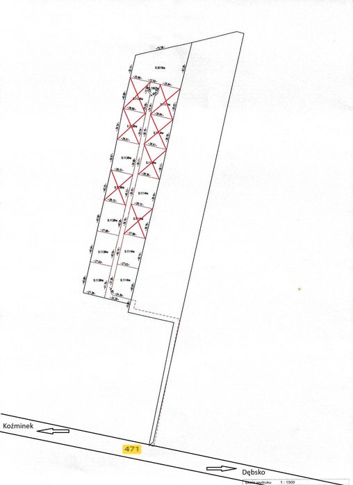 Działka budowlana w Tymianku gmina Koźminek 1100 m² do wyboru 7 z 14 sztuk. Działki budowlane Tymianek Koźminek. Woda, prąd, internet swiatłowodowy - Widok 2