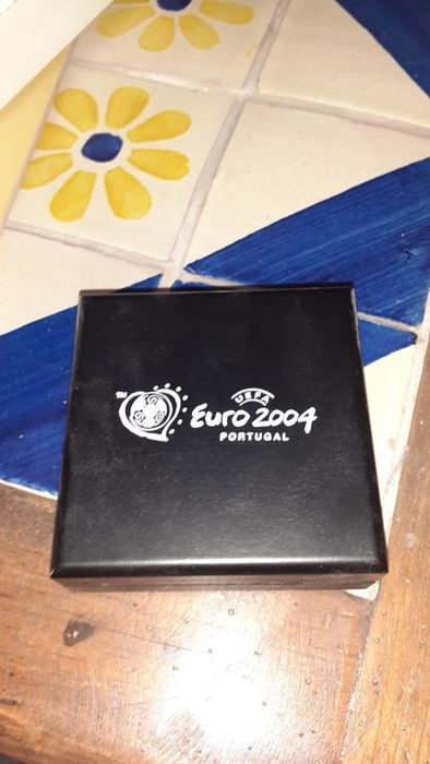 Bola medalha em prata euro 2004 raro futebol
