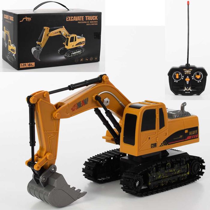 Дитяча іграшка Екскаватор на радіокеруванні QH25 світло рухомий ковш